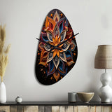 Hinduism Rangoli Whispers - Asymmetric Metal Wall Clock