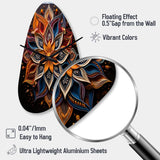 Hinduism Rangoli Whispers - Asymmetric Metal Wall Clock