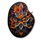 Hinduism Rangoli Whispers - Asymmetric Metal Wall Clock