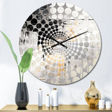 Beige And Black Divine Simplicity - Abstract Metal Wall Clock
