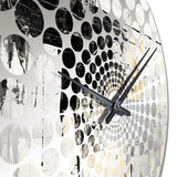 Beige And Black Divine Simplicity - Abstract Metal Wall Clock
