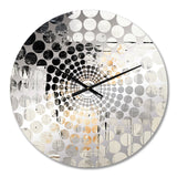 Beige And Black Divine Simplicity - Abstract Metal Wall Clock