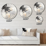 Beige And Black Divine Simplicity - Abstract Metal Wall Clock