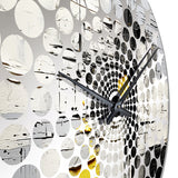 Beige And Black Divine Simplicity I - Abstract Metal Wall Clock