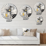 Beige And Black Divine Simplicity I - Abstract Metal Wall Clock