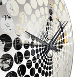 Beige And Black Divine Simplicity II - Abstract Metal Wall Clock