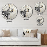 Beige And Black Divine Simplicity II - Abstract Metal Wall Clock
