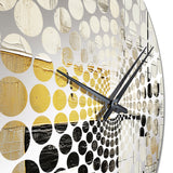 Beige And Black Divine Simplicity IV - Abstract Metal Wall Clock