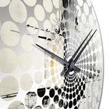 Beige And Black Divine Simplicity V - Abstract Metal Wall Clock