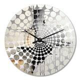 Beige And Black Divine Simplicity V - Abstract Metal Wall Clock