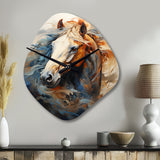 Horse Grace Portrait I - Asymmetric Metal Wall Clock