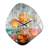 Scientist S Domain Laboratories I - Asymmetric Metal Wall Clock