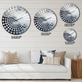 Blue And White Marble River I - Abstract Metal Wall Clock
