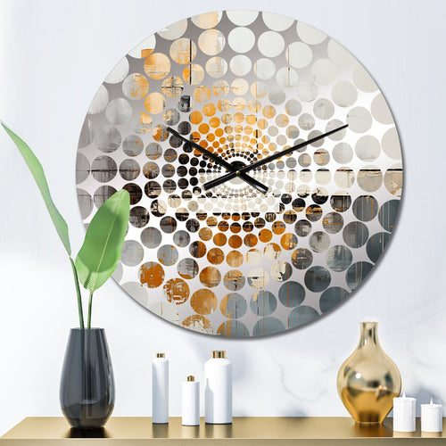 Lakehouse Foilage Solitude - Landscapes Metal Wall Clock