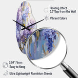 Purple And Blue Lilac Bush In Bloom - Asymmetric Metal Wall Clock