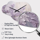 Blooming Lilac Melody I - Asymmetric Metal Wall Clock