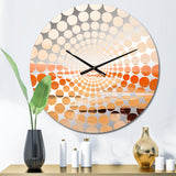 Brown Minimalism Canyon Calm - Landscapes Metal Wall Clock