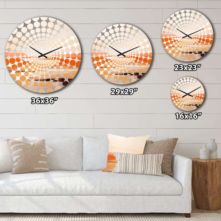 Brown Minimalism Canyon Calm - Landscapes Metal Wall Clock