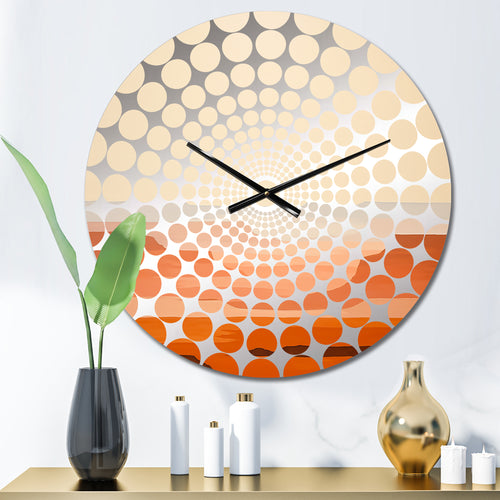 Brown Minimalism Canyon Calm I - Landscapes Metal Wall Clock