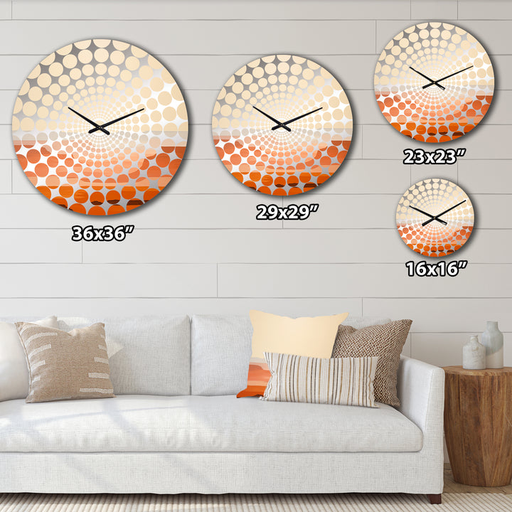 Brown Minimalism Canyon Calm I - Landscapes Metal Wall Clock