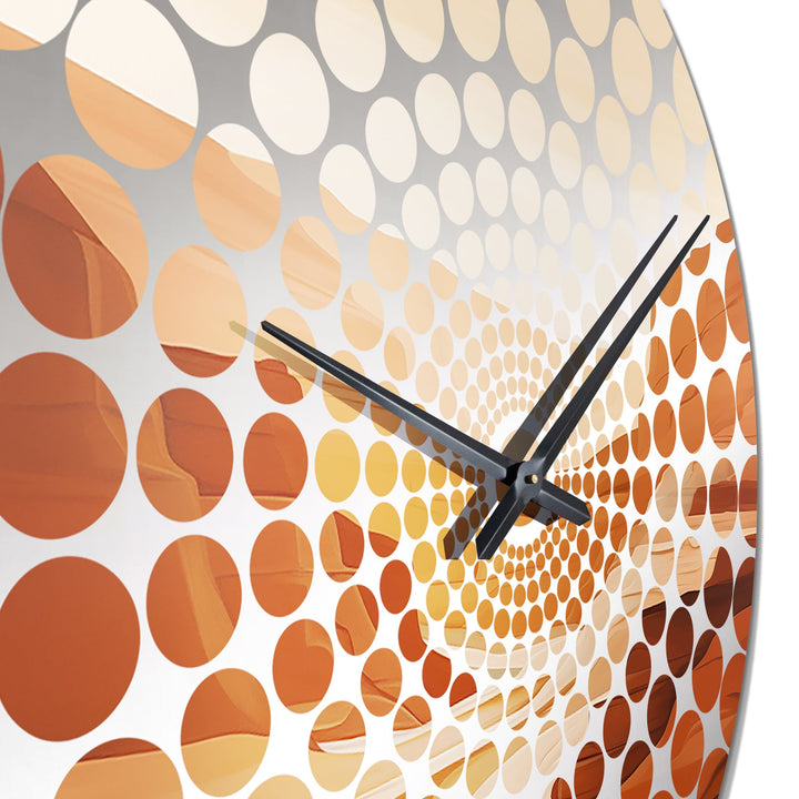 Brown Minimalism Canyon Calm III - Landscapes Metal Wall Clock