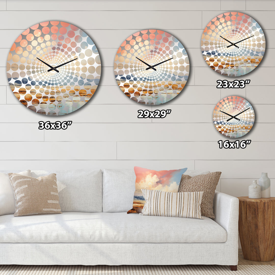 Pastel Plains Of Tranquility - Abstract Metal Wall Clock