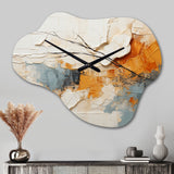 Minimalism Modern Scandinavian Serenity Art - Asymmetric Metal Wall Clock