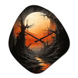 Moon Ebony Eclipse Silence II - Asymmetric Metal Wall Clock