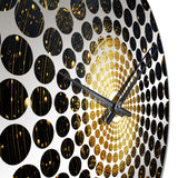 Gold Glimmering Moon Magic - Fantasy Metal Wall Clock