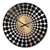 Gold Glimmering Moon Magic - Fantasy Metal Wall Clock