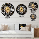 Gold Glimmering Moon Magic - Fantasy Metal Wall Clock
