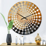 Gold Glimmering Moon Magic I - Fantasy Metal Wall Clock