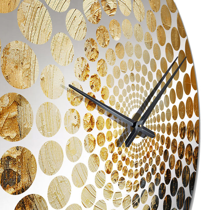 Gold Glimmering Moon Magic I - Fantasy Metal Wall Clock