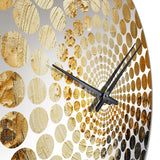 Gold Glimmering Moon Magic I - Fantasy Metal Wall Clock