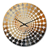 Gold Glimmering Moon Magic I - Fantasy Metal Wall Clock