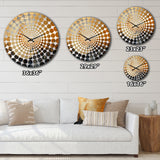 Gold Glimmering Moon Magic I - Fantasy Metal Wall Clock