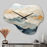 Majestic Mountain Peaks - Asymmetric Metal Wall Clock