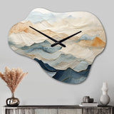 Majestic Mountain Peaks - Asymmetric Metal Wall Clock