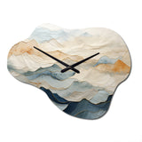 Majestic Mountain Peaks - Asymmetric Metal Wall Clock