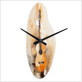 Guitar Simplicity Earthy Brown - Asymmetric Metal Wall Clock