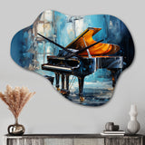 Piano Rhapsody In Blue I - Asymmetric Metal Wall Clock