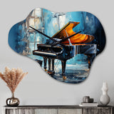 Piano Rhapsody In Blue I - Asymmetric Metal Wall Clock