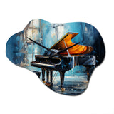 Piano Rhapsody In Blue I - Asymmetric Metal Wall Clock