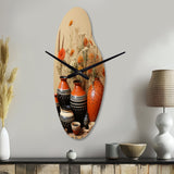 Native American Art Poteries Expression - Asymmetric Metal Wall Clock