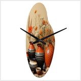 Native American Art Poteries Expression - Asymmetric Metal Wall Clock