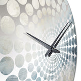 Beige Blue Ocean Storm I - Abstract Metal Wall Clock
