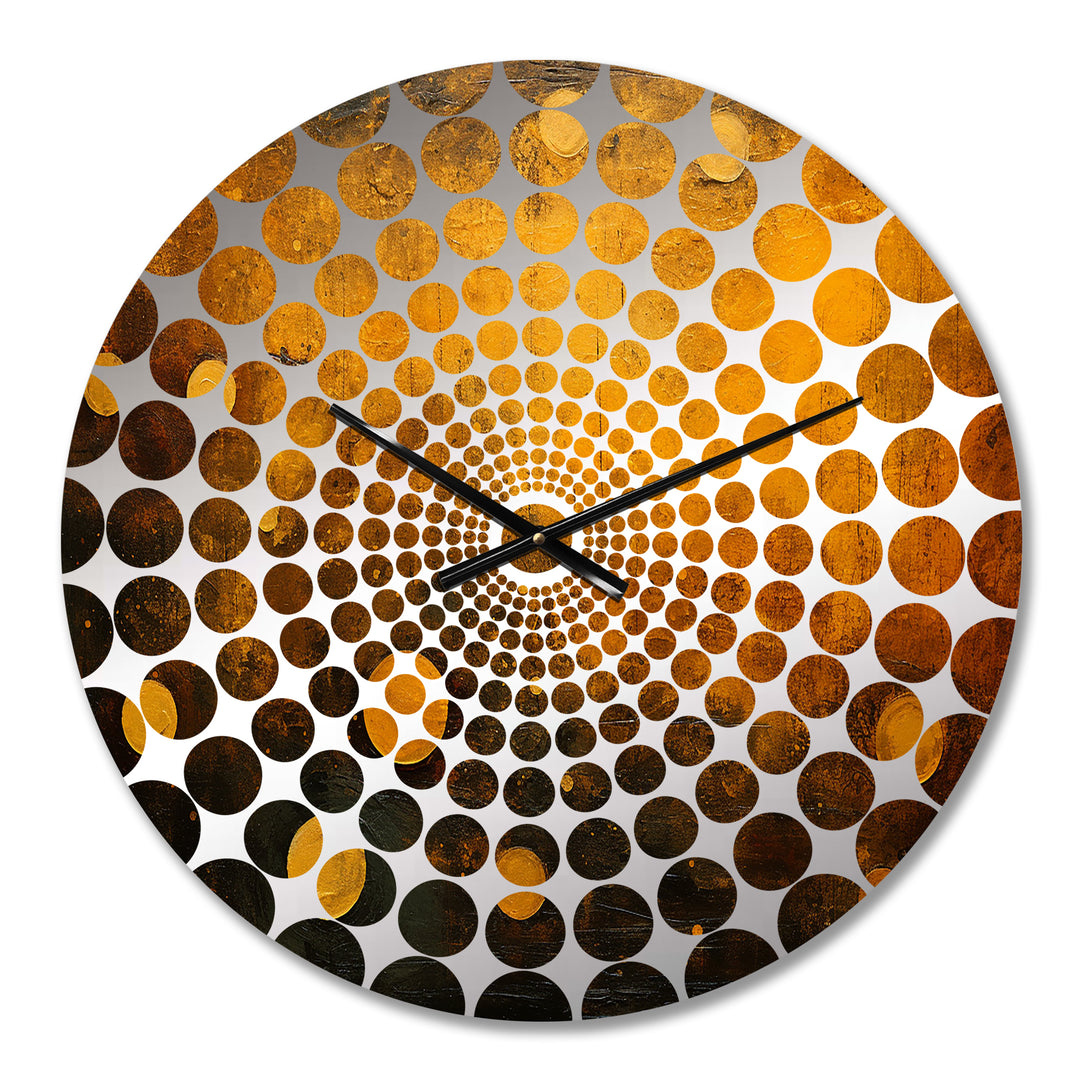 Amber Asteroids Solar System Space - Fantasy Metal Wall Clock