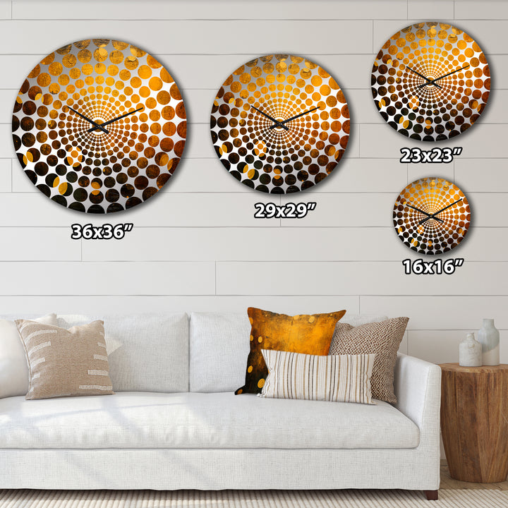 Amber Asteroids Solar System Space - Fantasy Metal Wall Clock
