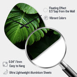 Palm Leaves Serenity - Asymmetric Metal Wall Clock