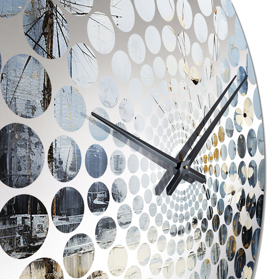 Minimalism Stormy Prairies Wonderland Reverie II - Landscapes Metal Wall Clock